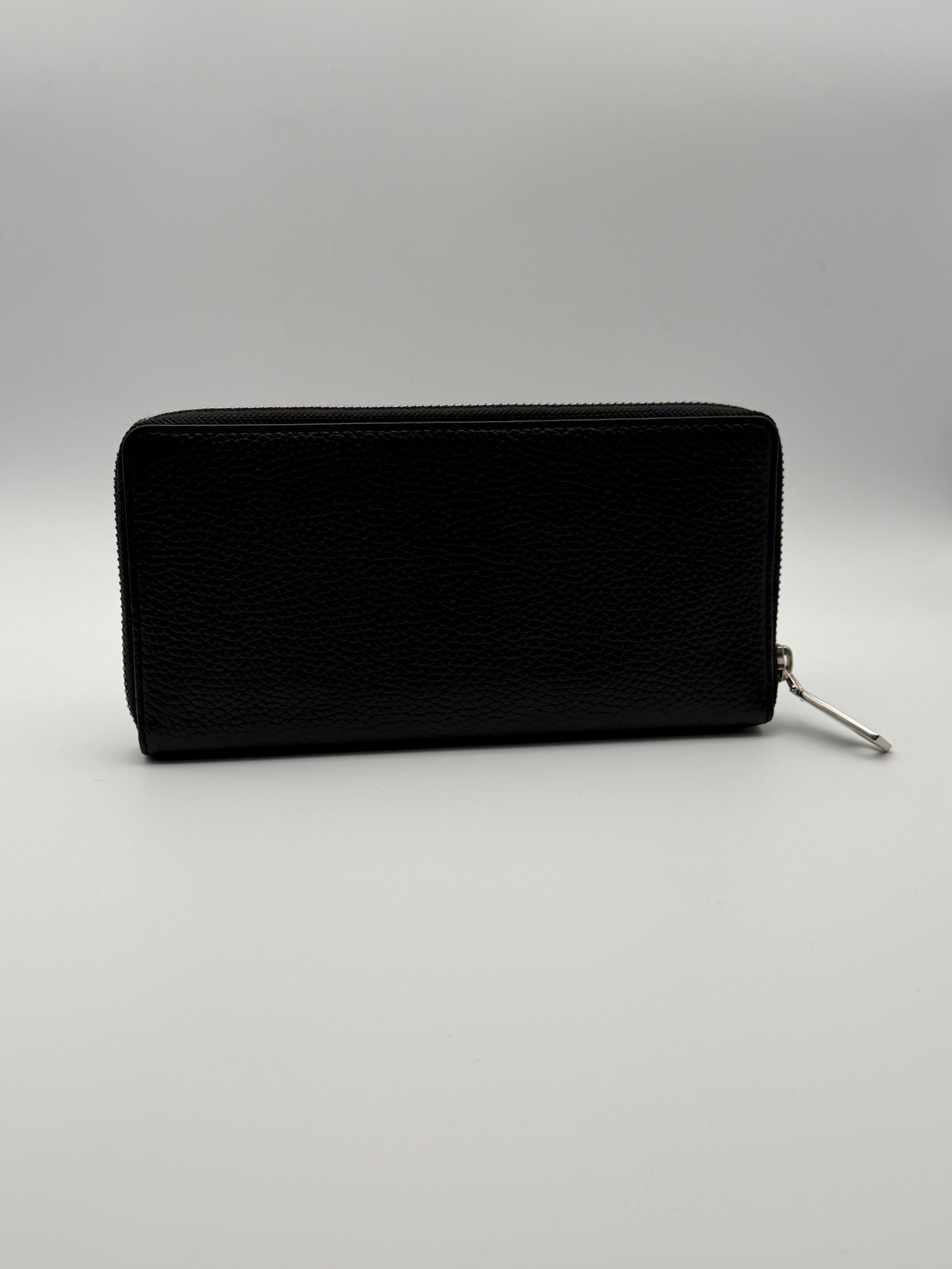 Marc Jacobs Organizer Continental Gotham in pelle martellata nera - SGER S.r.l.