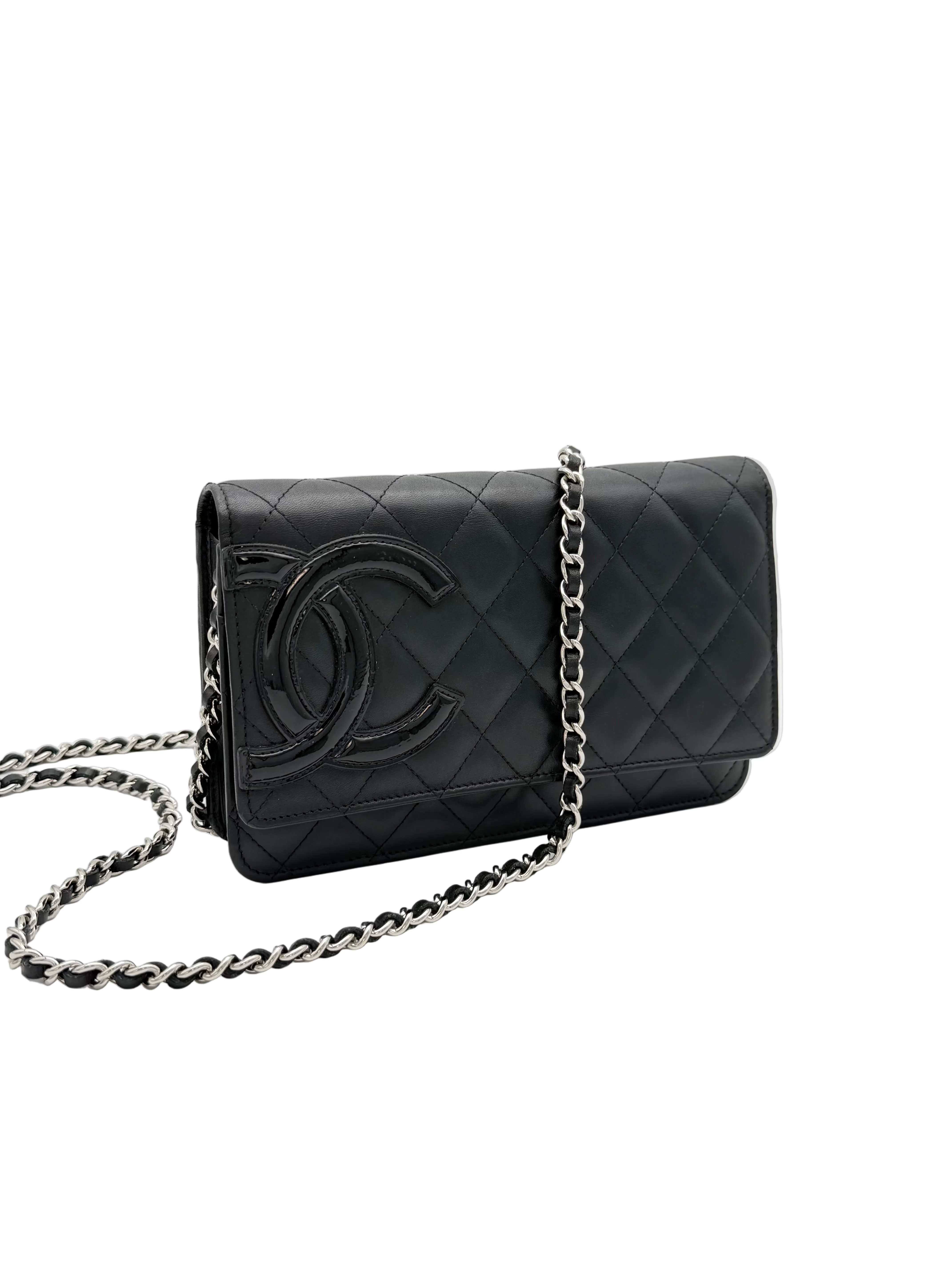 Chanel Cambon Wallet on Chain Cambon Ligne collection in black lambskin