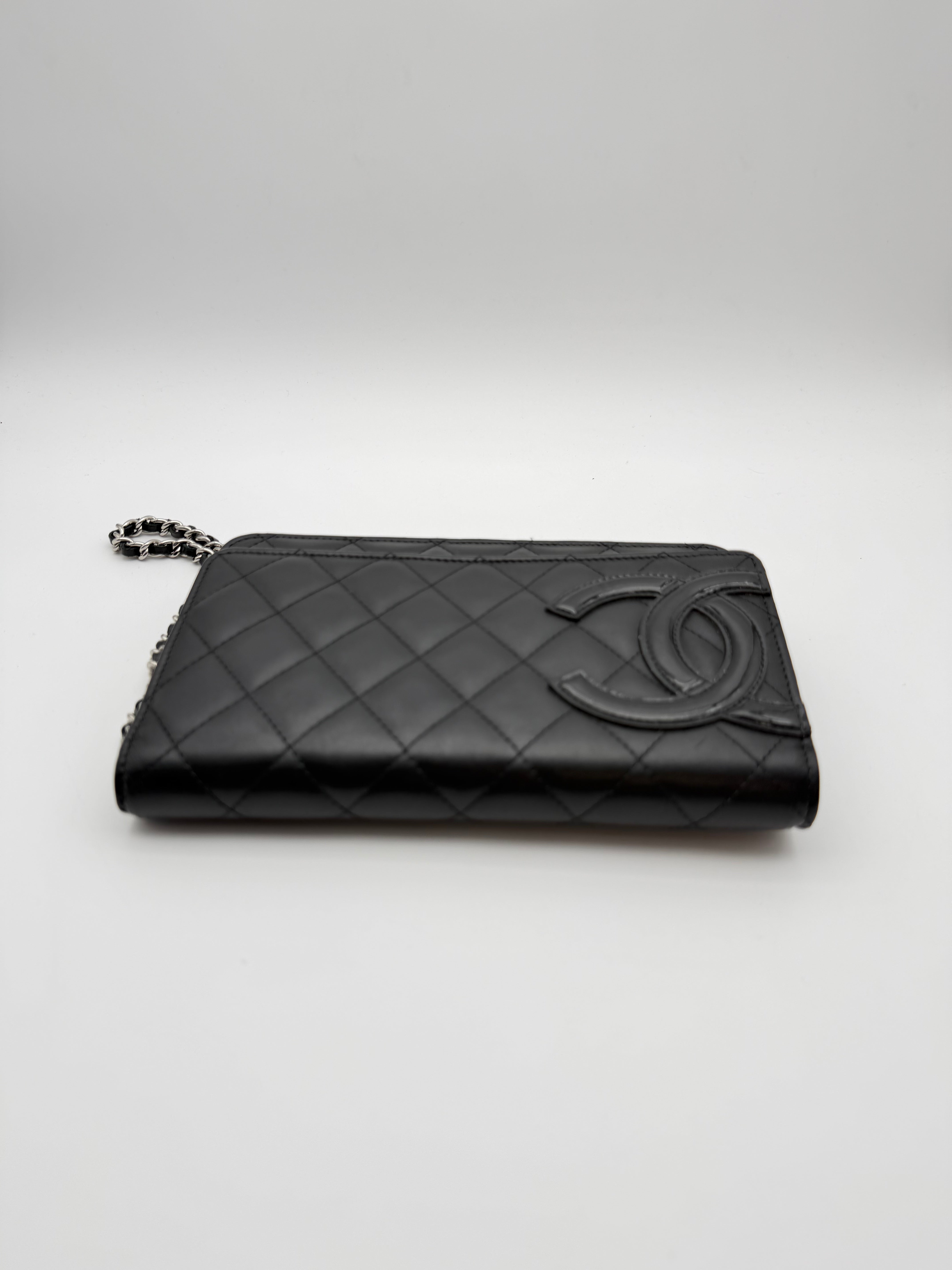 Chanel Cambon Wallet on Chain Cambon Ligne collection in black lambskin