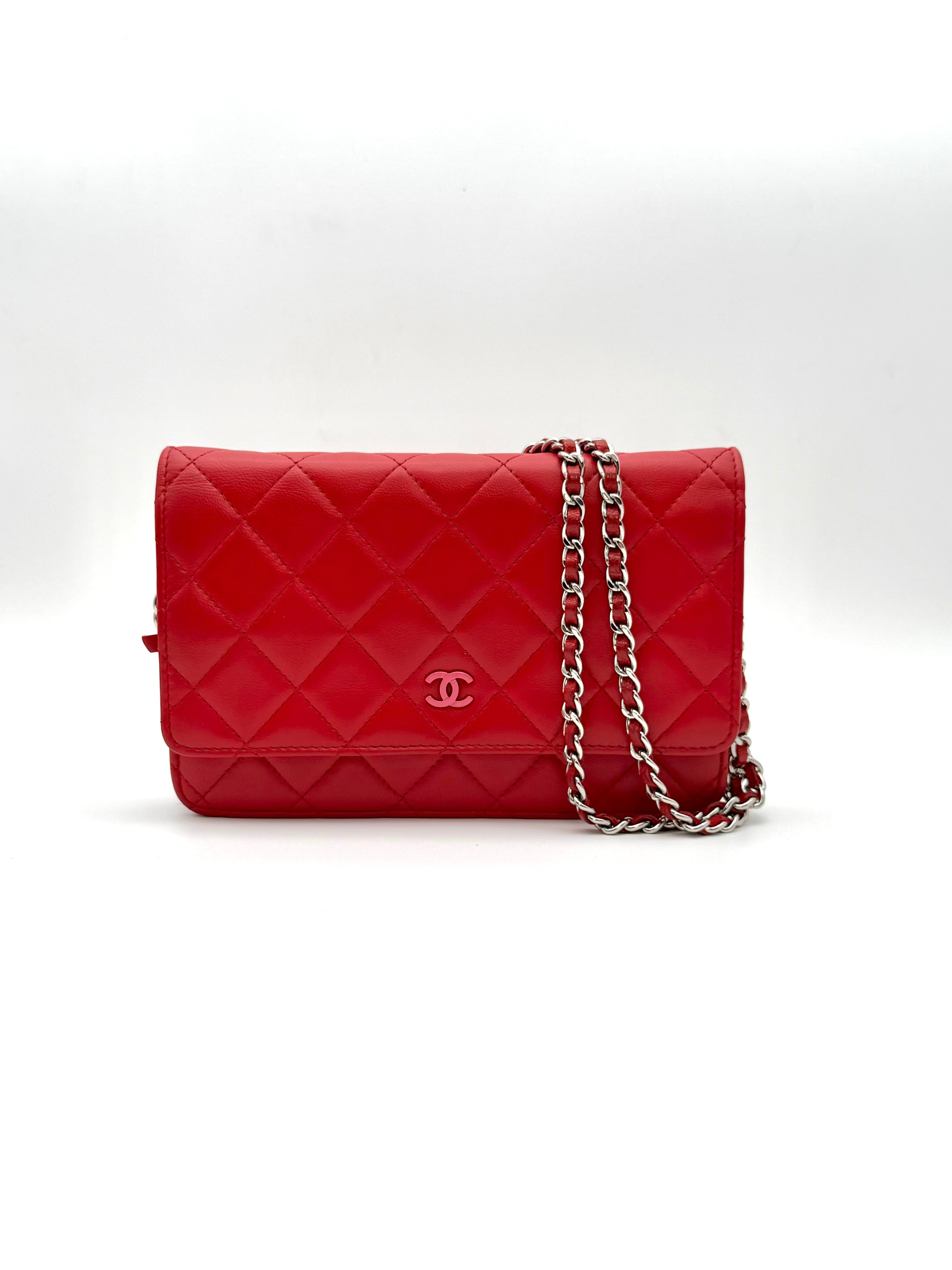Chanel Wallet on Chain Limited Edition in pelle di agnello rossa