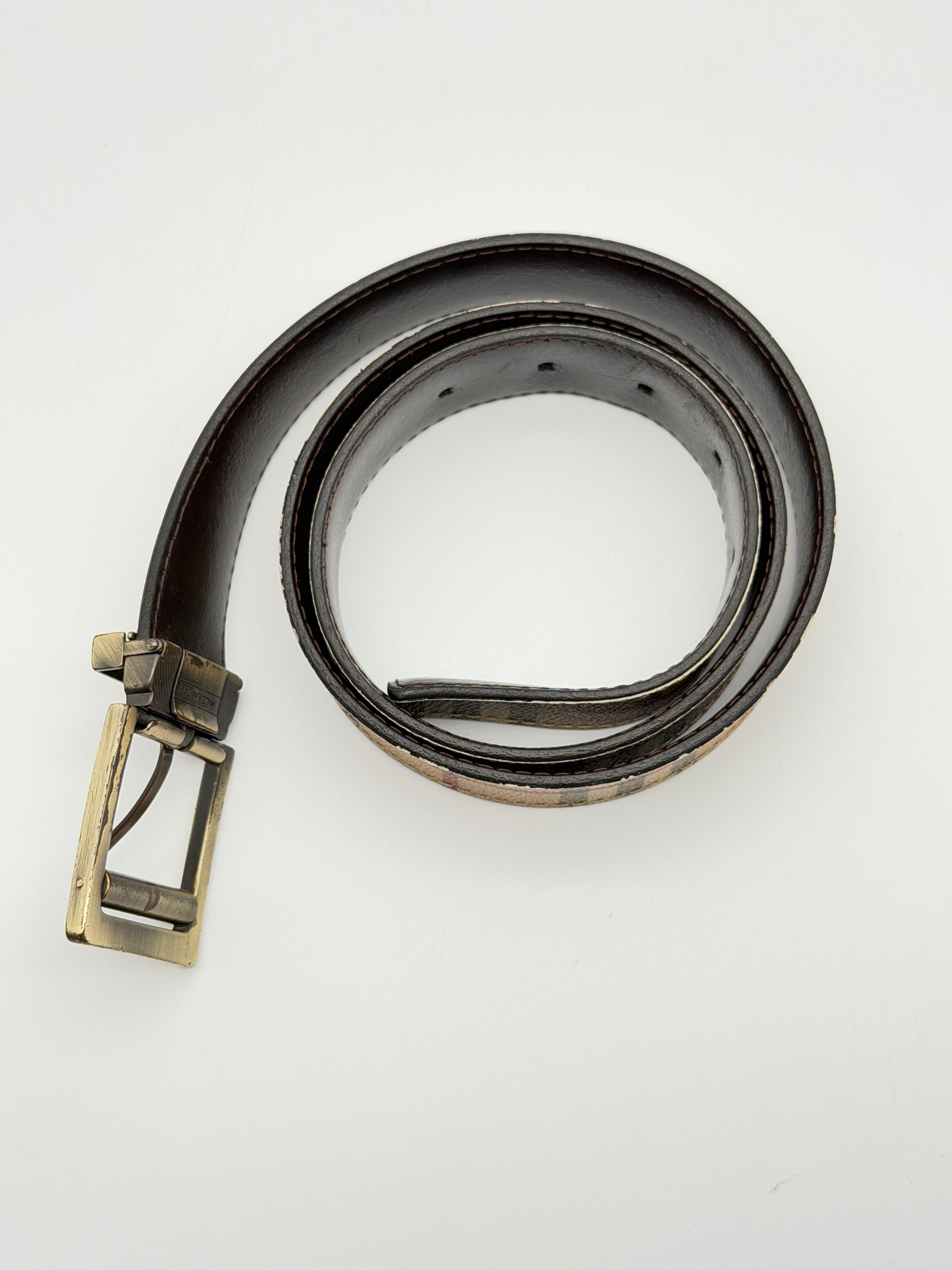 Burberry Cintura 110cm con motivo Vintage Check e fibbia effetto Antique