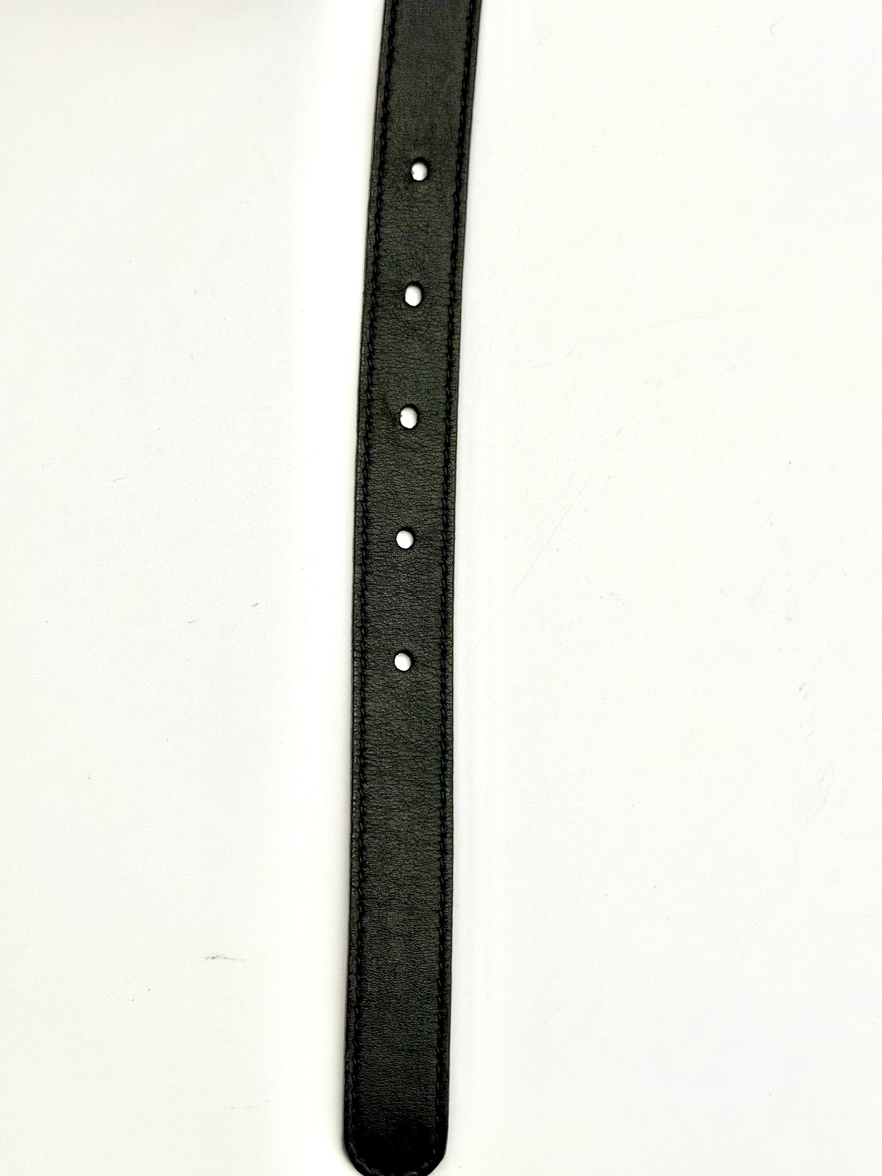 Gucci GG Marmont 70cm Belt in Black Calfskin