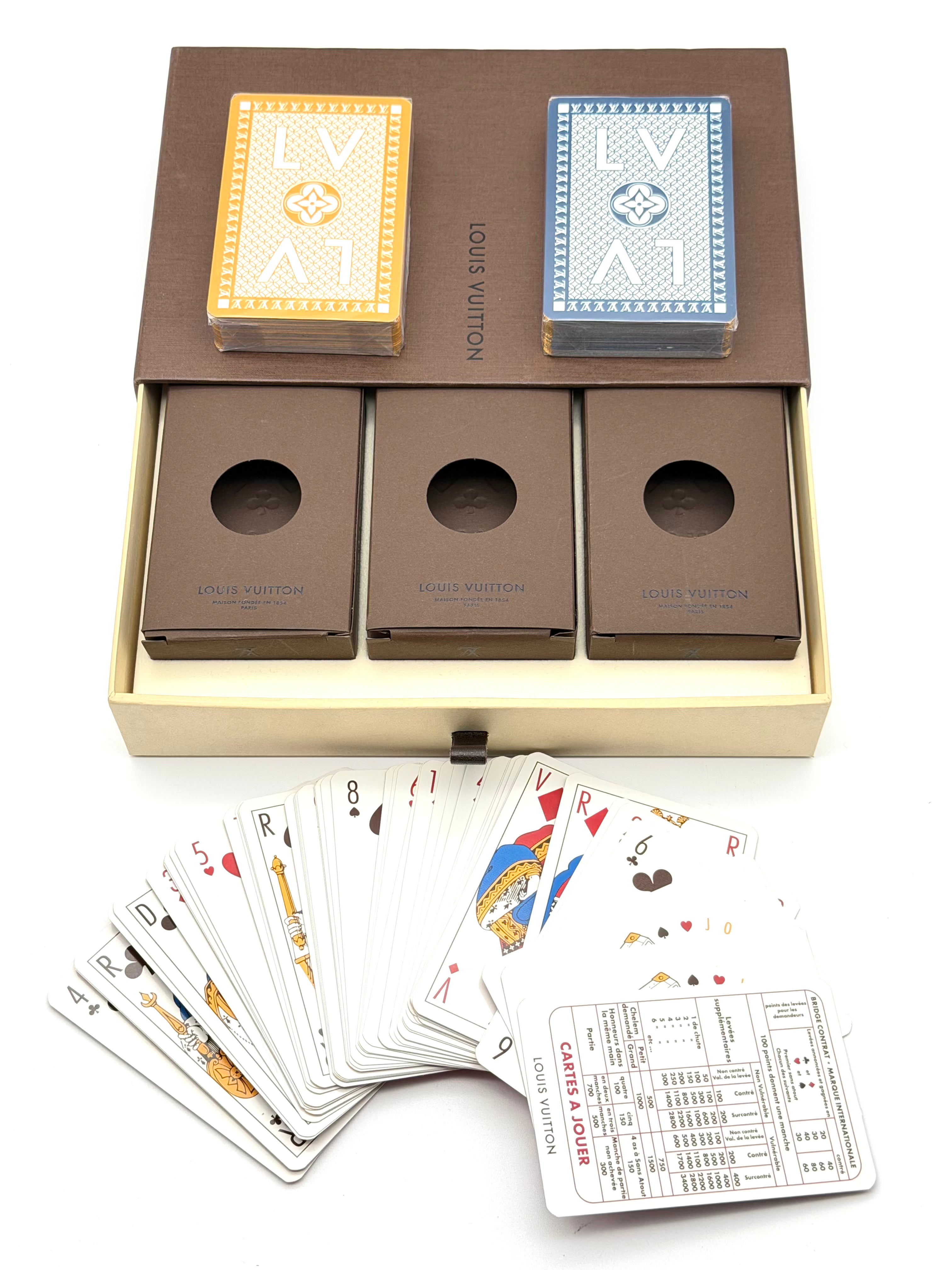 Louis Vuitton Cofanetto Vintage "Jeu de 54 Cartes" – Set 3 Mazzi
