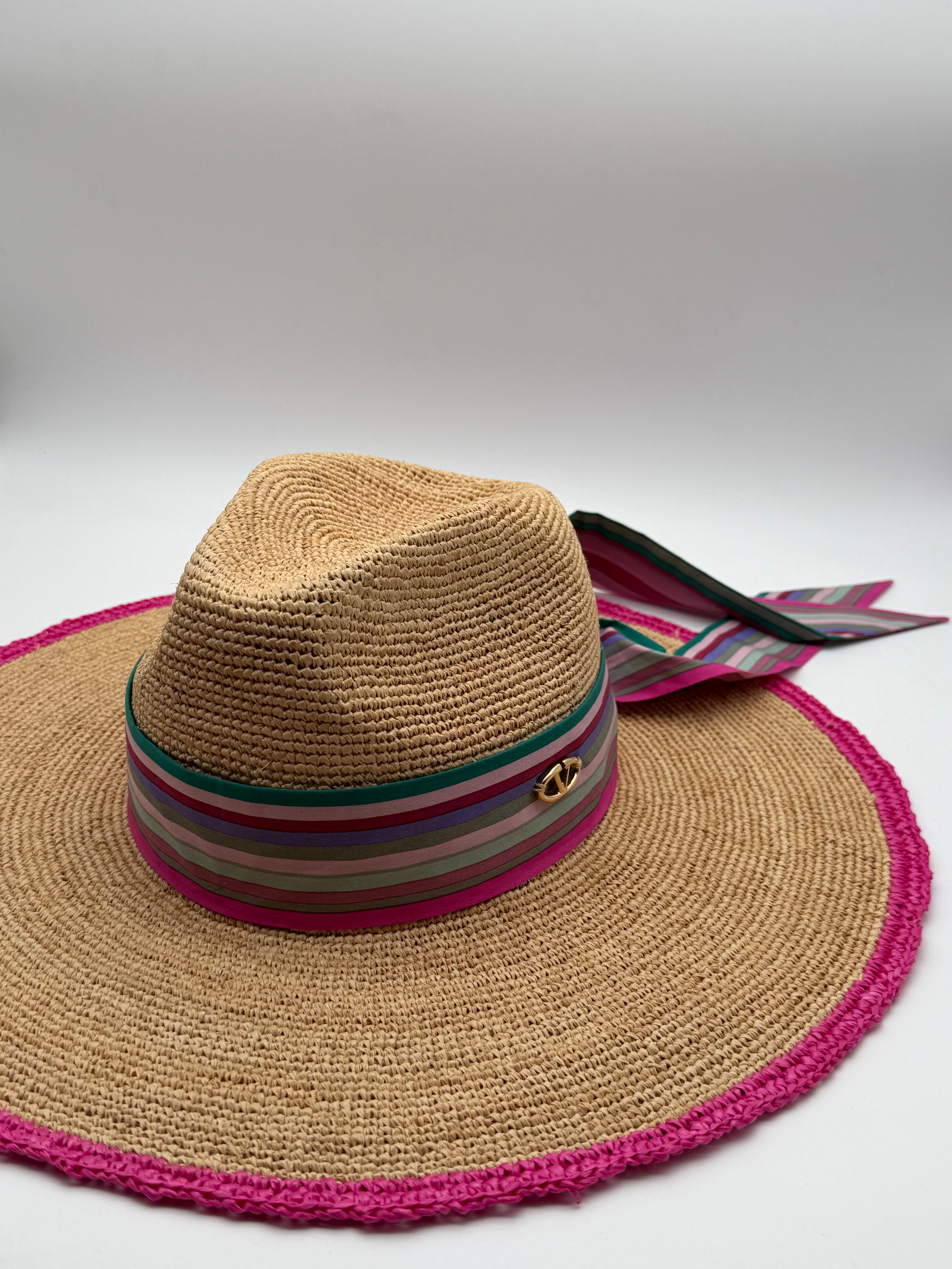 Valentino Garavani cappello in rafia Edizione Bold