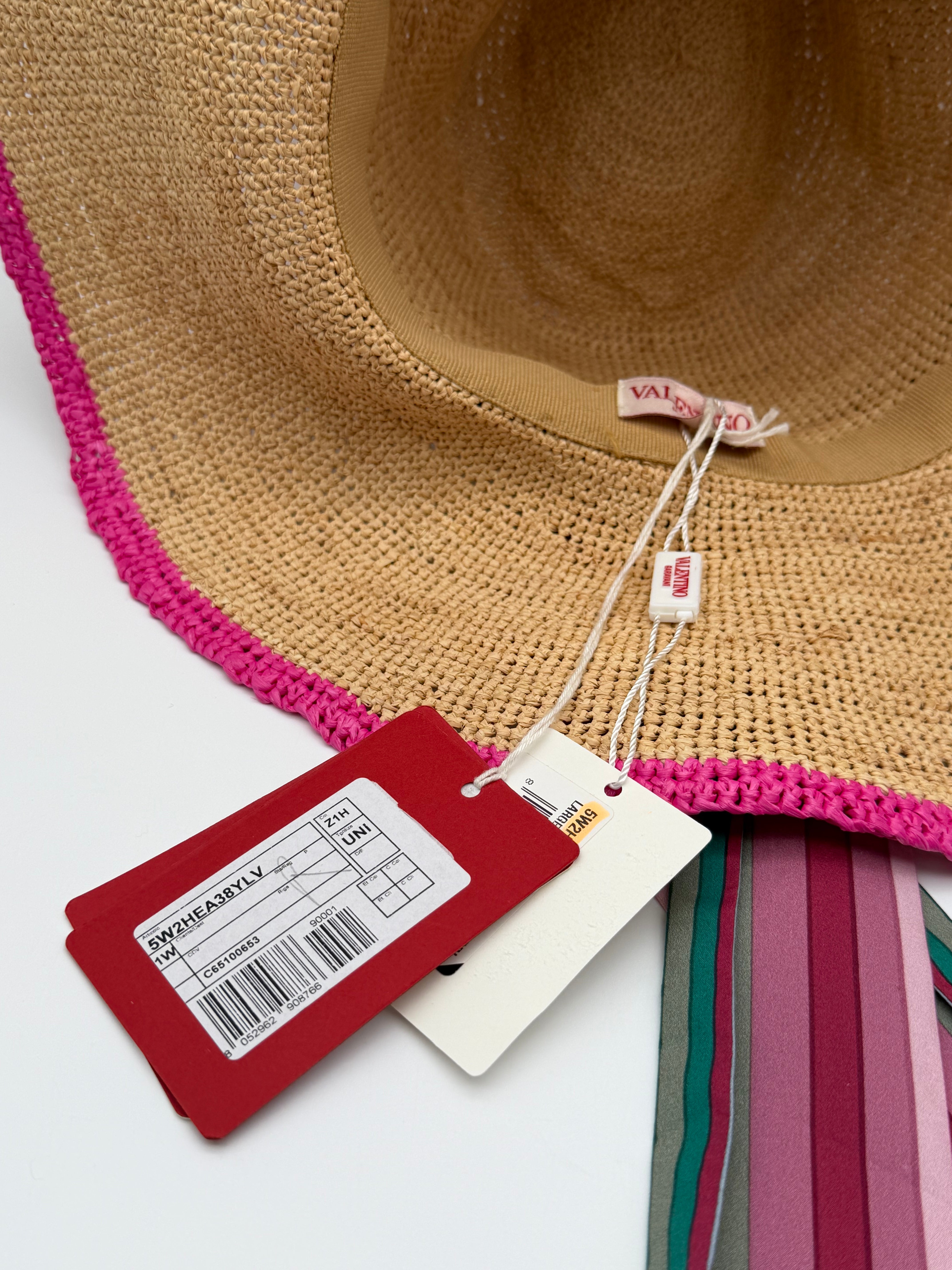 Valentino Garavani cappello in rafia Edizione Bold