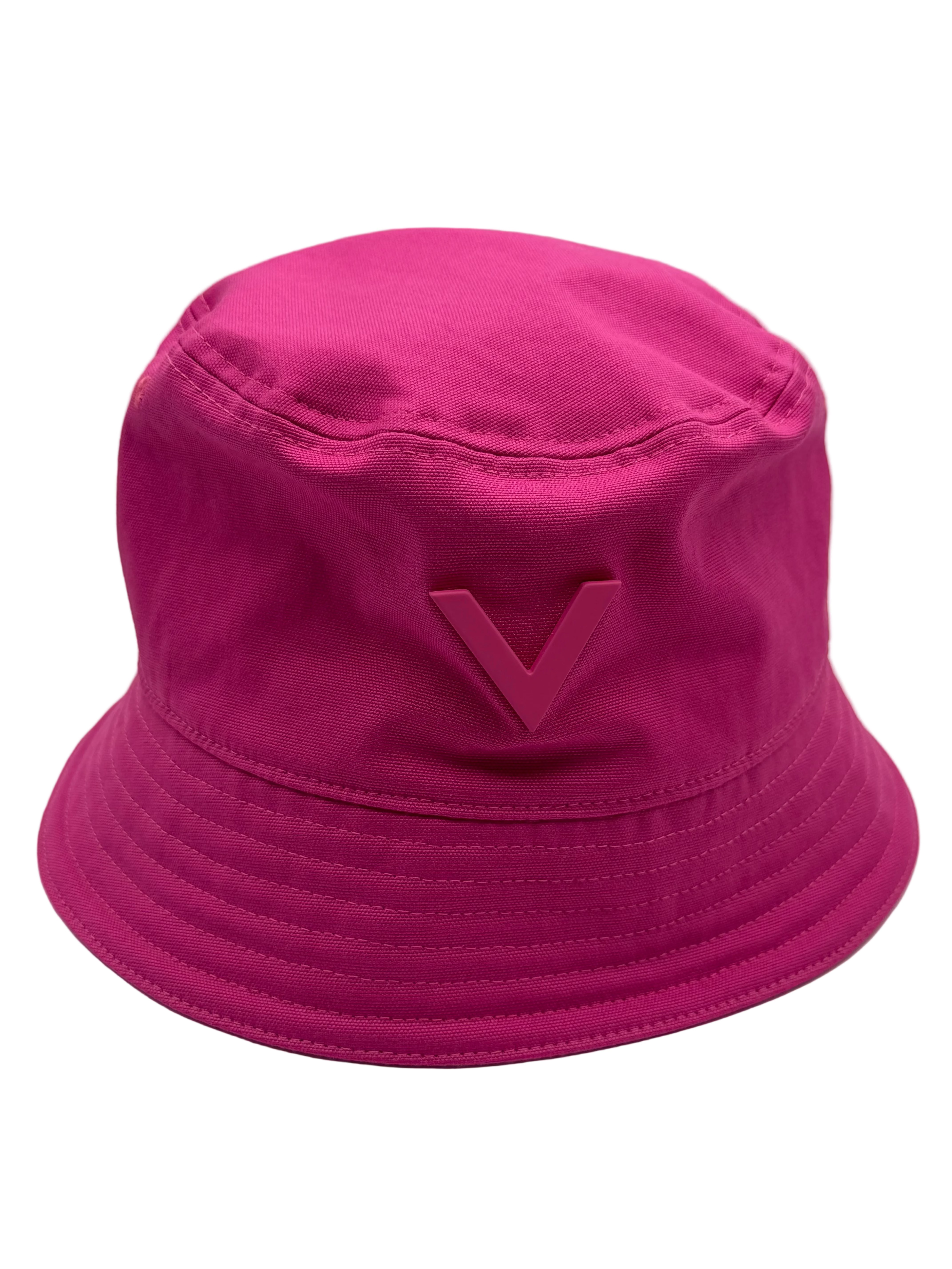 Valentino Garavani Cappello V signature in cotone rosa