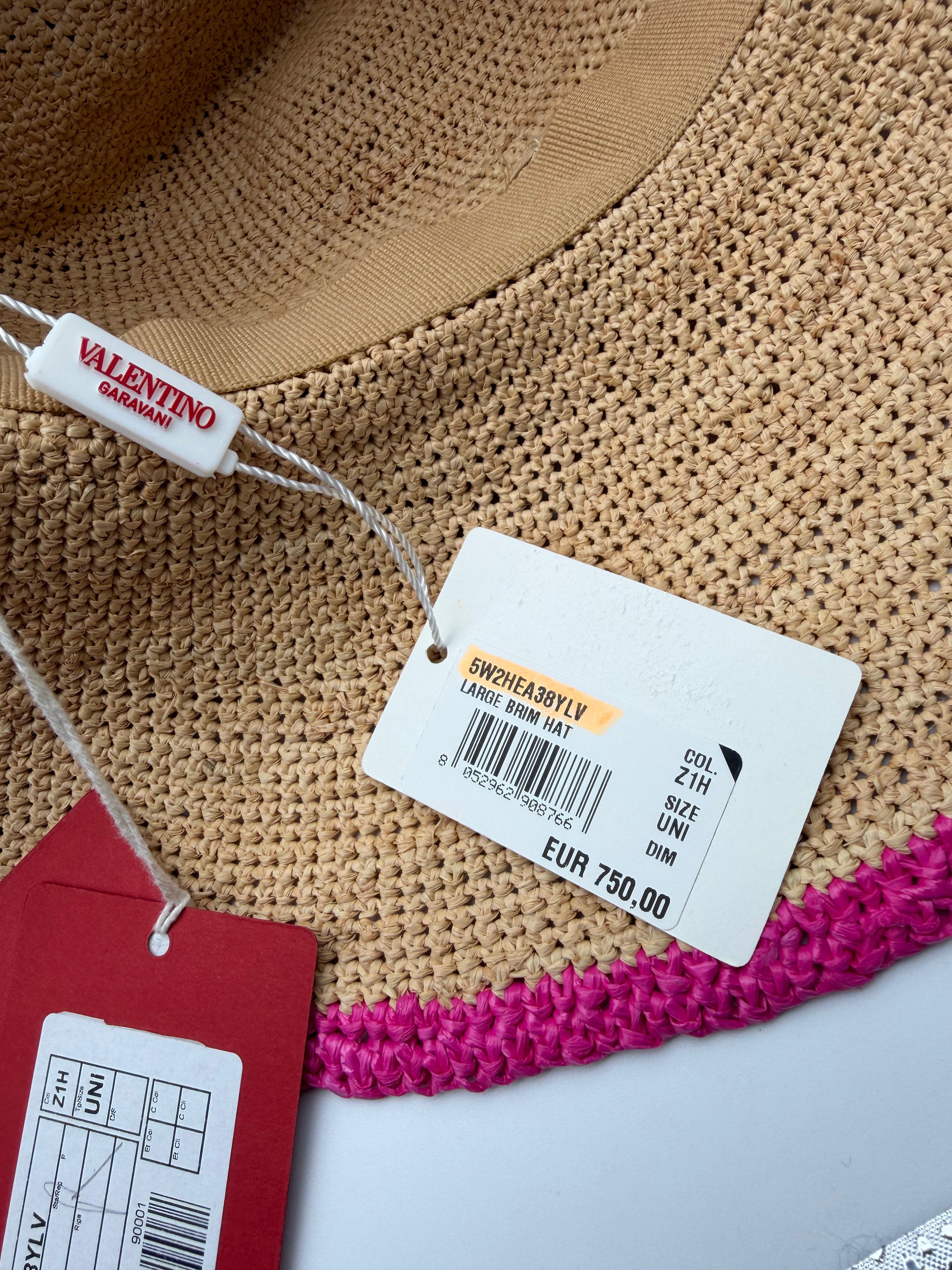 Valentino Garavani cappello in rafia Edizione Bold