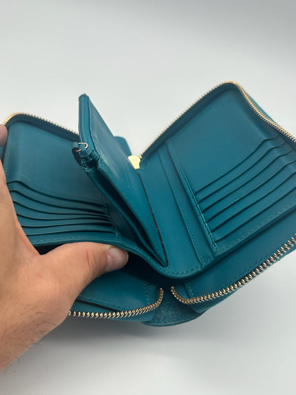 GUCCI PORTAFOGLIO CONTINENTAL PELLE GUCCISSIMA PETROLIO