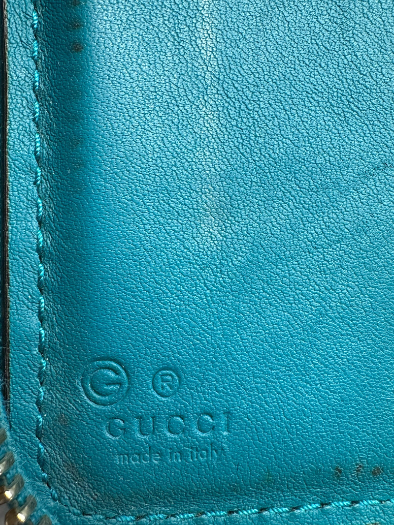 GUCCI PORTAFOGLIO CONTINENTAL PELLE GUCCISSIMA PETROLIO