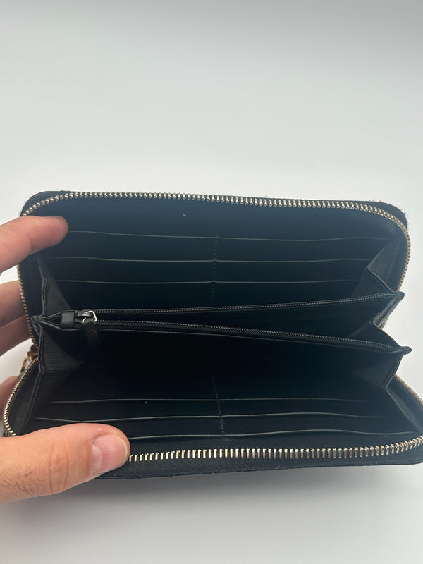 GUCCI PORTAFOGLIO CONTINENTAL PELLE GUCCISSIMA NERO