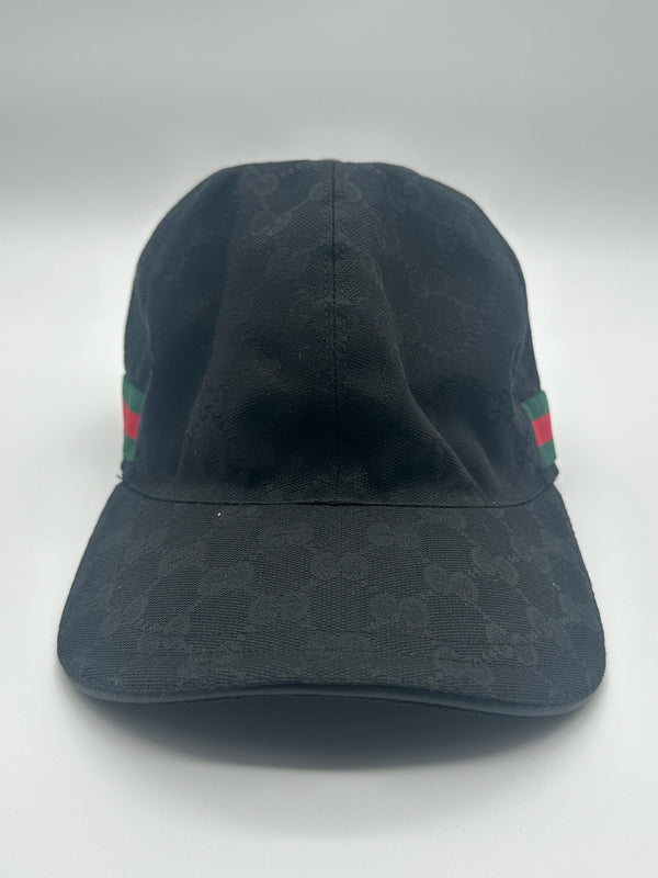 GUCCI CAPPELLO DA BASEBALL GG WEB NERO