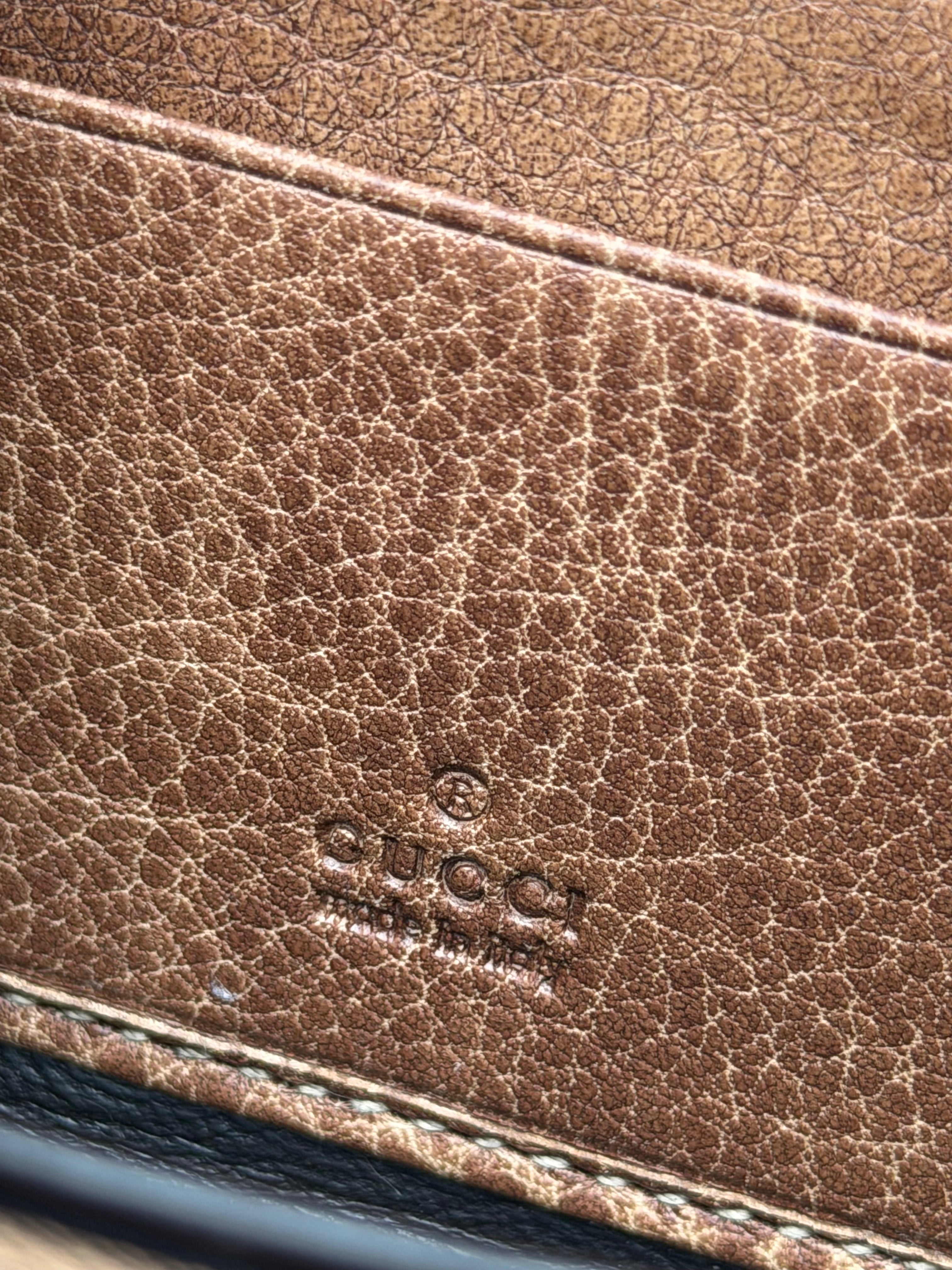 Gucci portafoglio in pelle Guccissima goffrata marrone chiaro e tiravamo in bambù - SGER S.r.l.