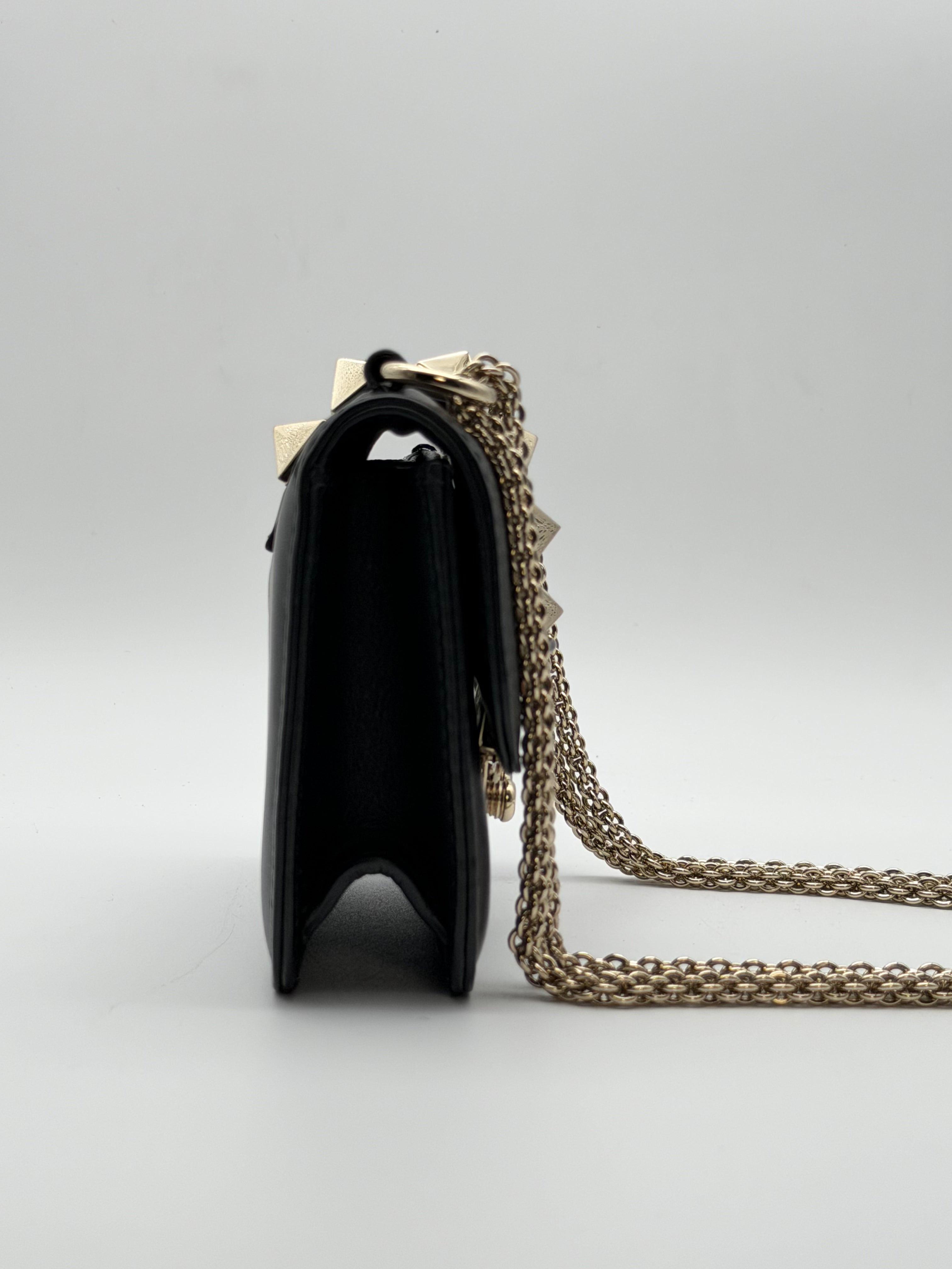 Valentino Garavani Glam Lock small black calfskin
