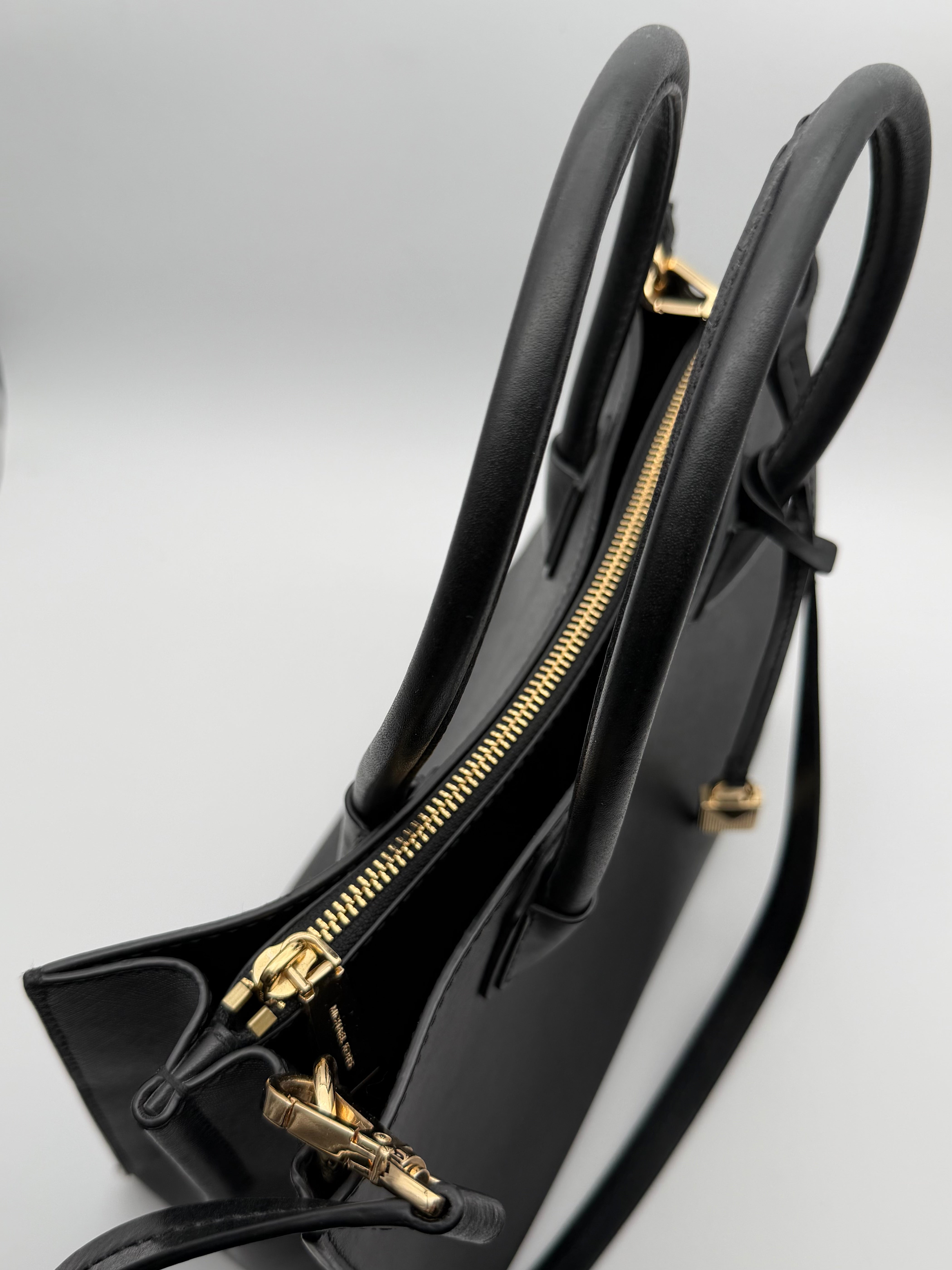 Michael Kors Mercer Medium Saffiano Leather Crossbody Tote Bag Black