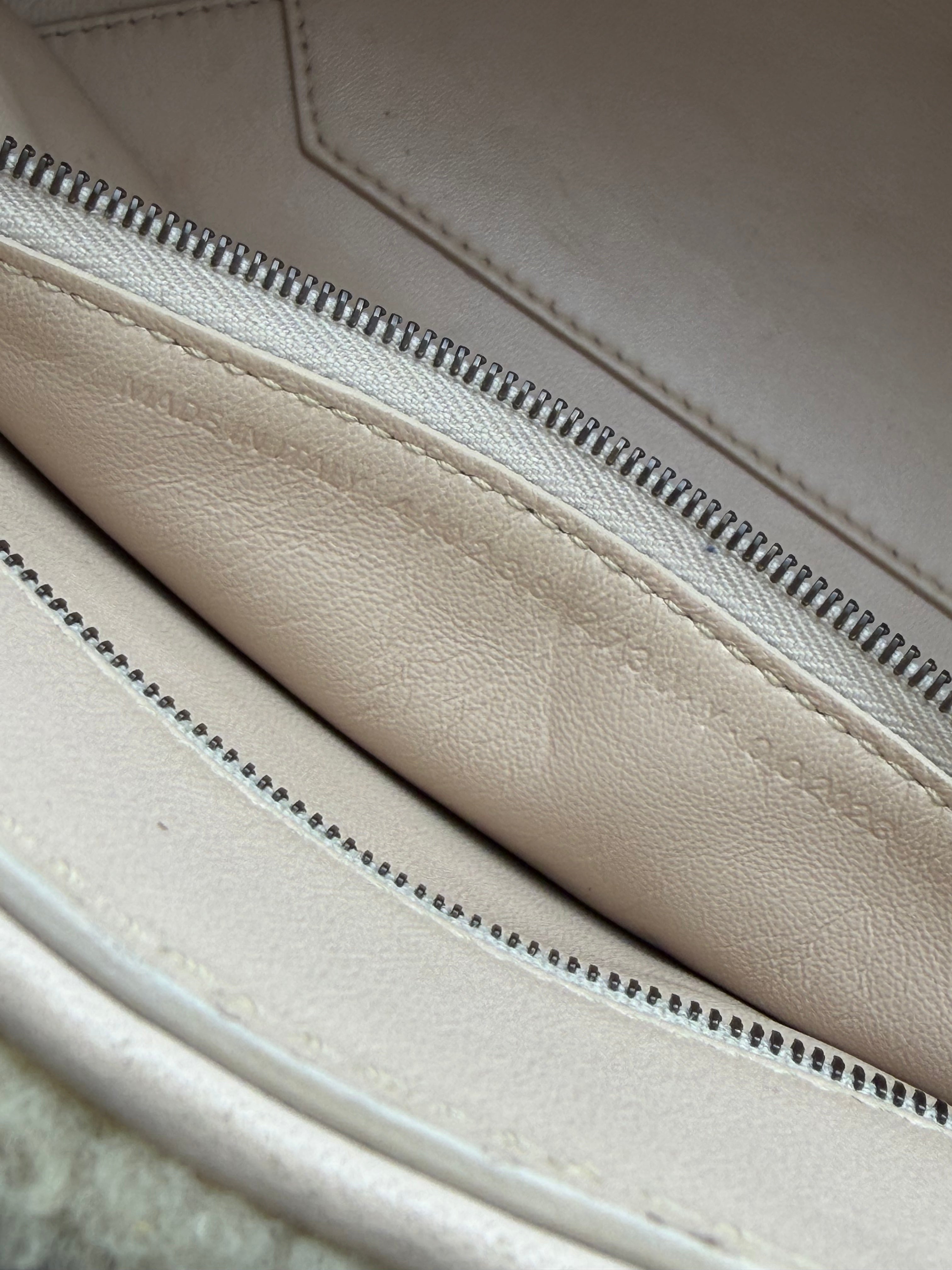 Balenciaga Papier A6 Zip Around in Beige "Tapioca" Shearling Medium Size