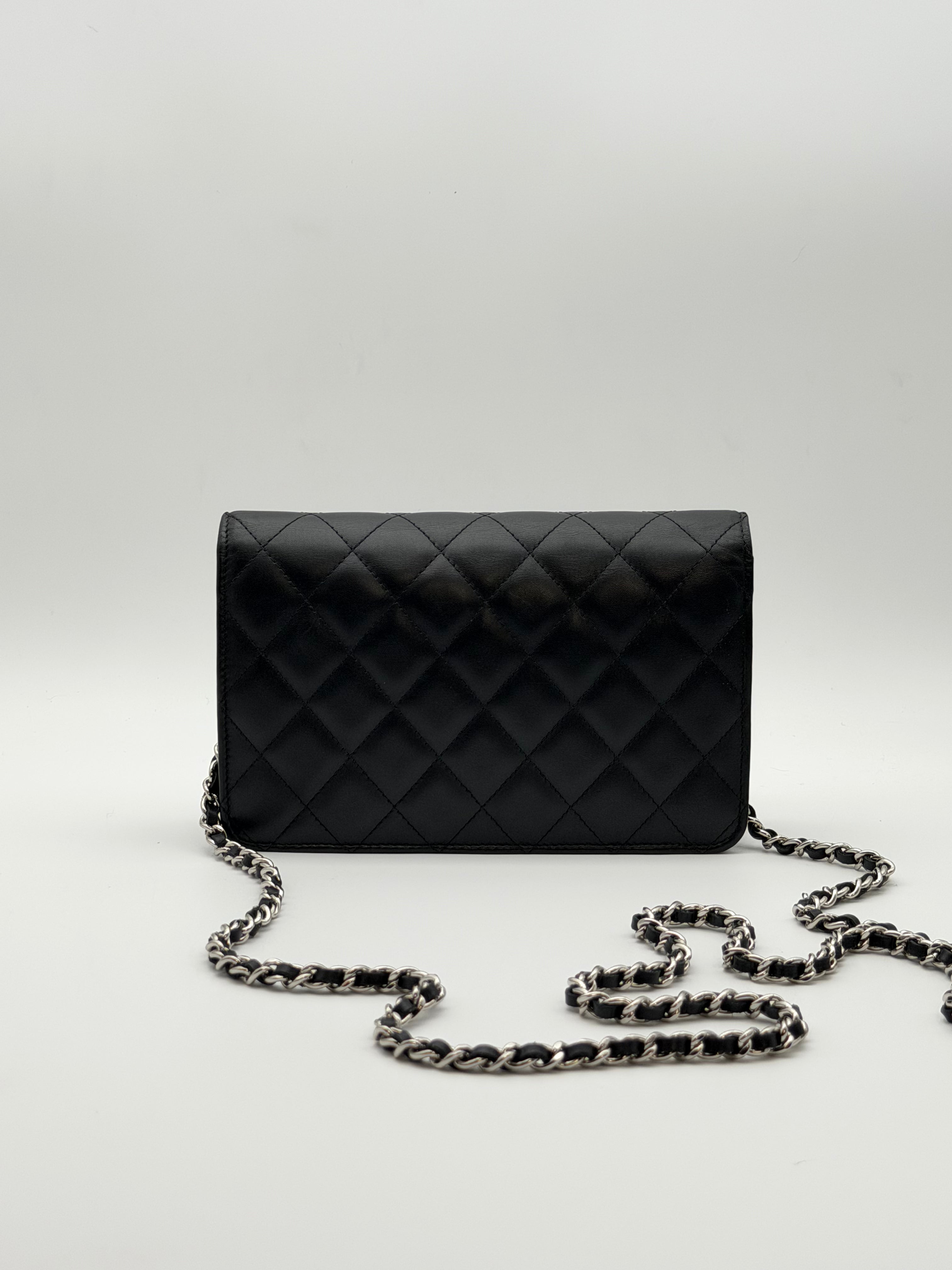 Chanel Cambon Wallet on Chain Cambon Ligne collection in black lambskin