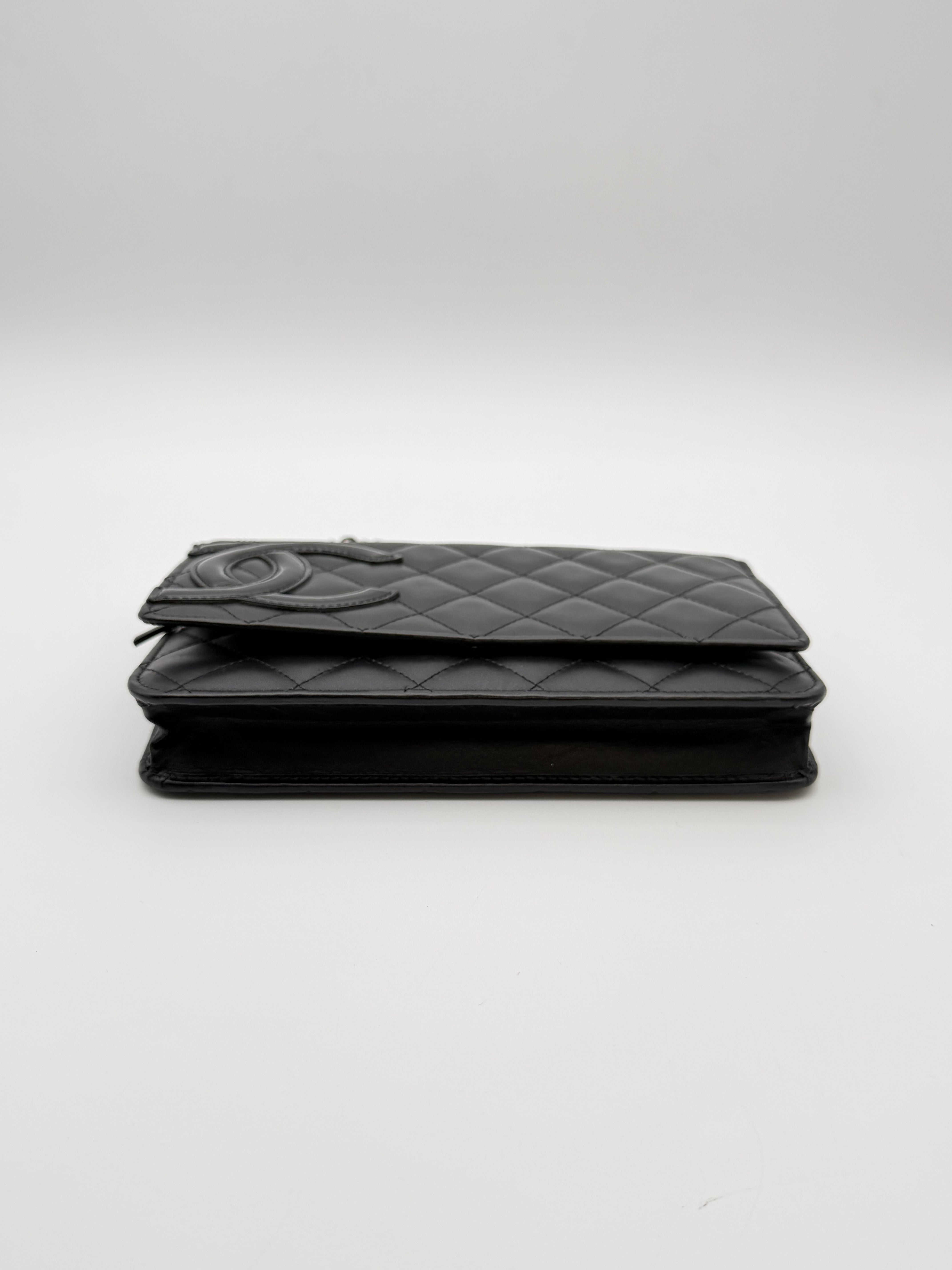 Chanel Cambon Wallet on Chain Cambon Ligne collection in black lambskin