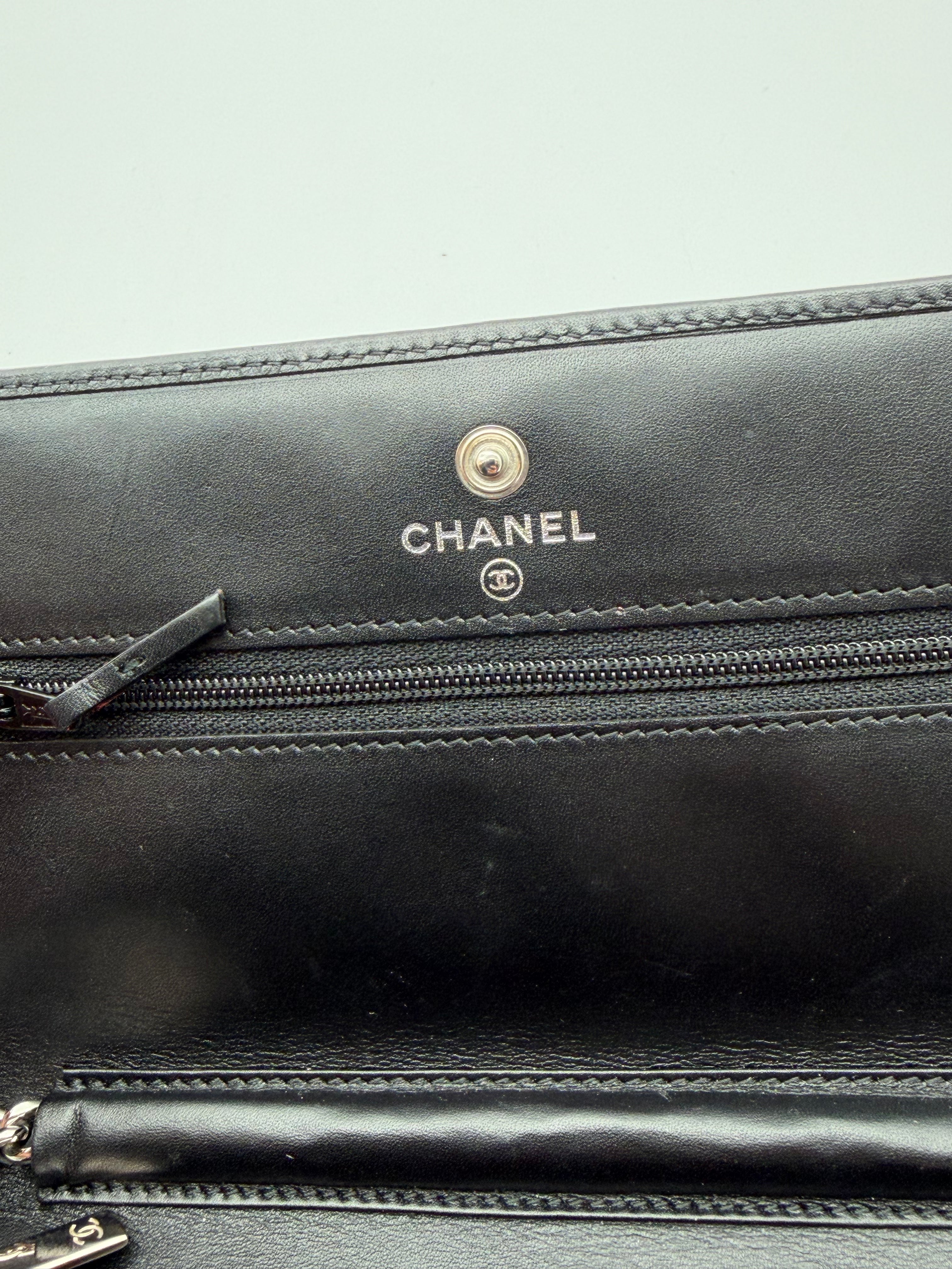 Chanel Cambon Wallet on Chain Cambon Ligne collection in black lambskin