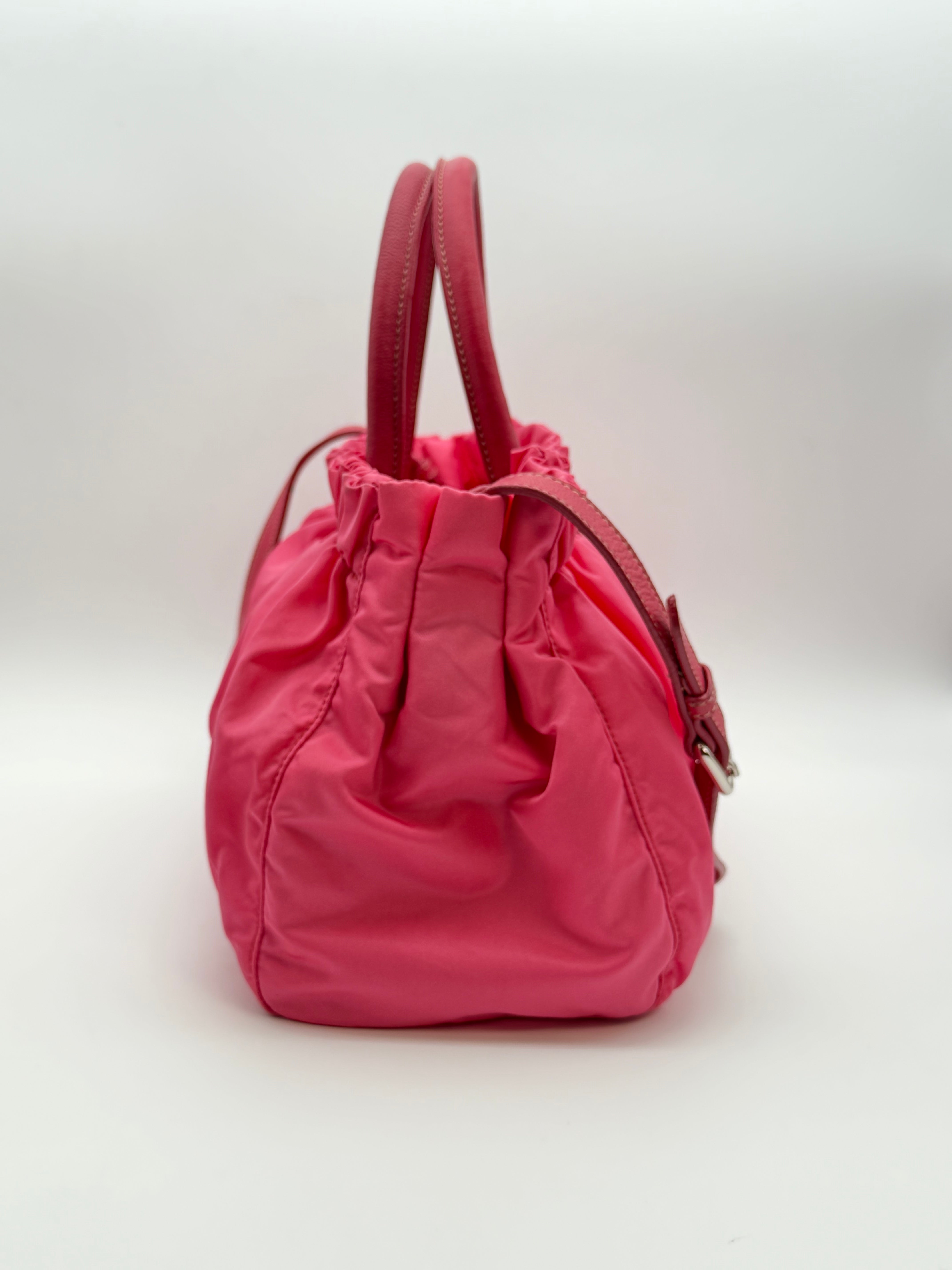 Prada 2-Way in tessuto Nylon Bow fucsia