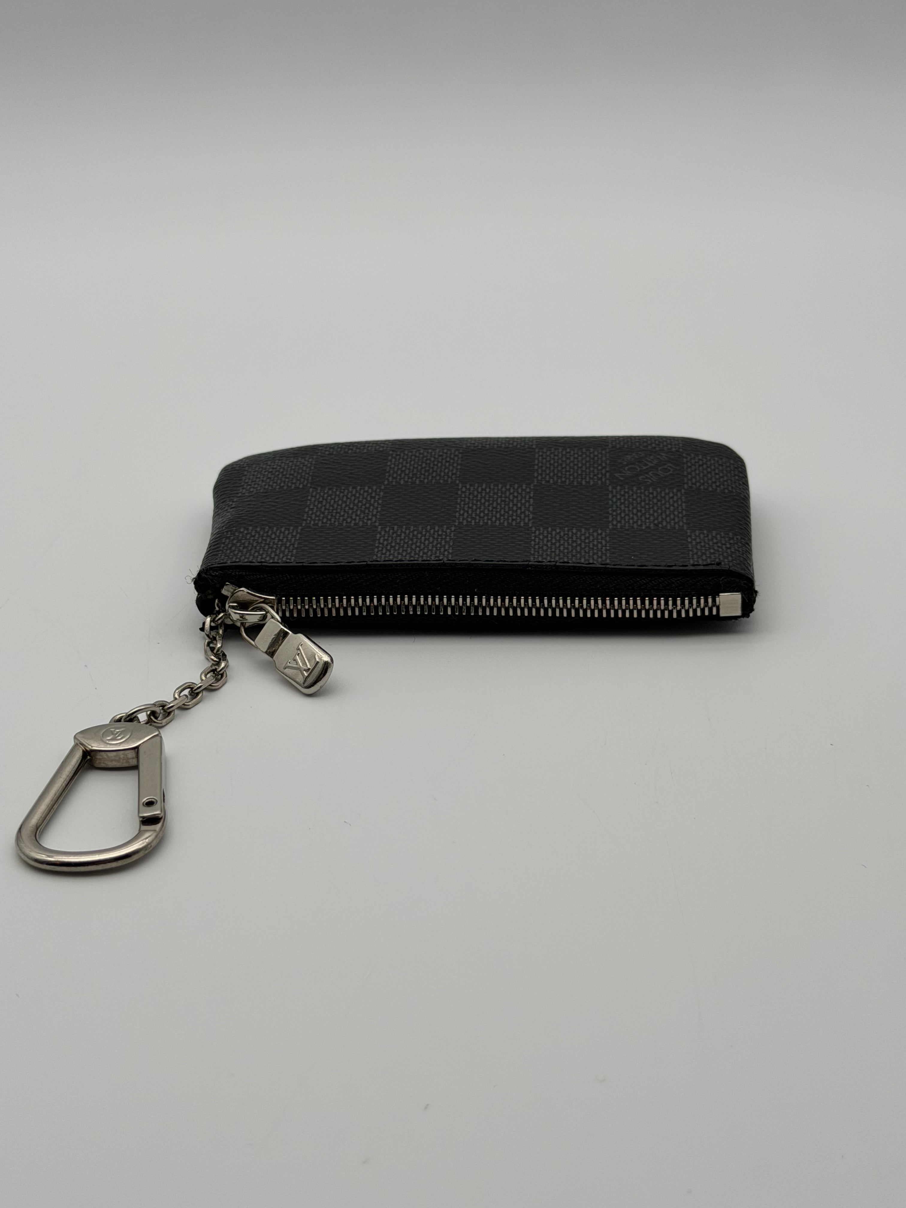 Louis Vuitton Pochette Cles in canvas Damier Graphite