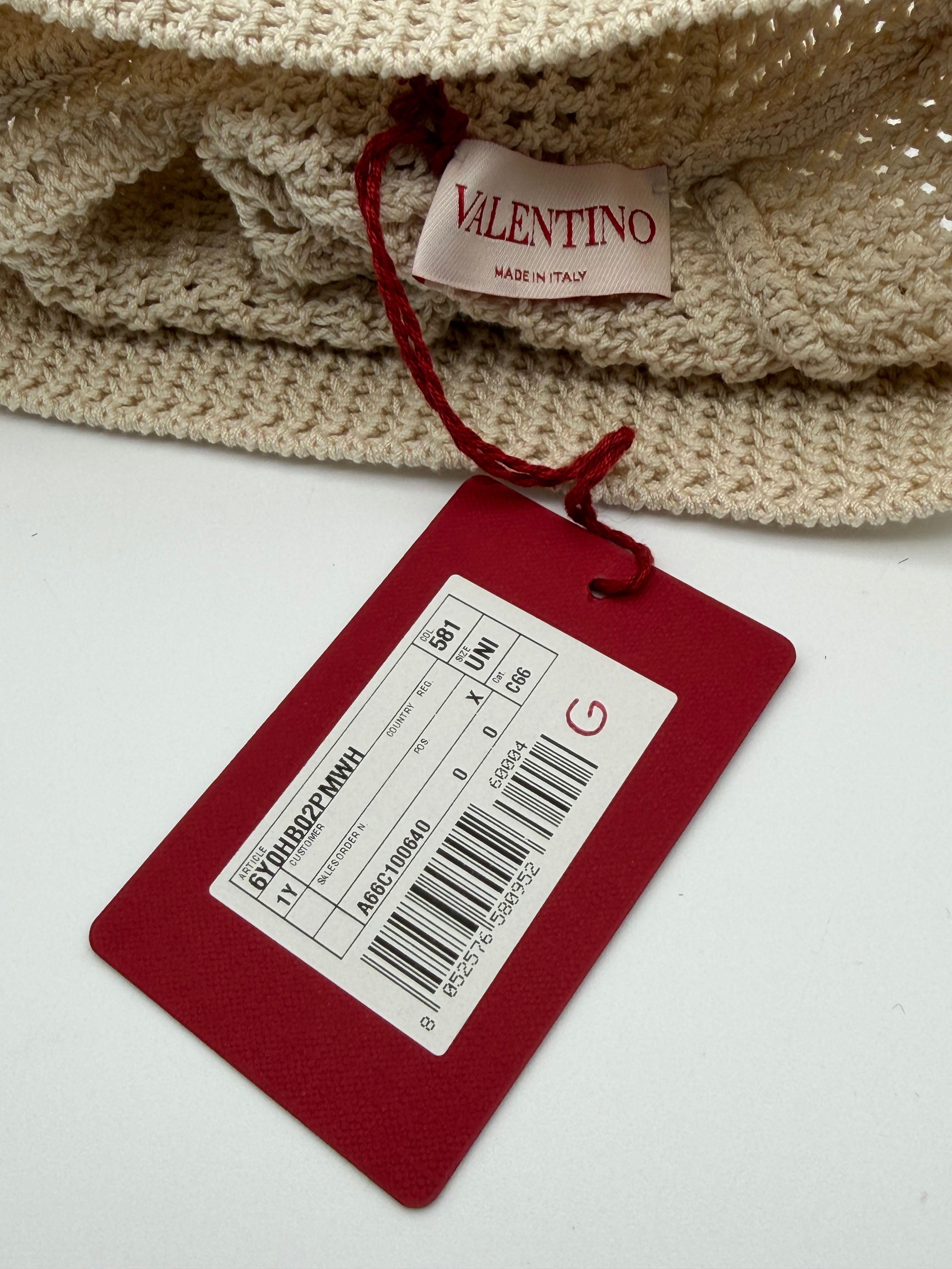 Valentino Garavani Papalina estiva in cotone beige