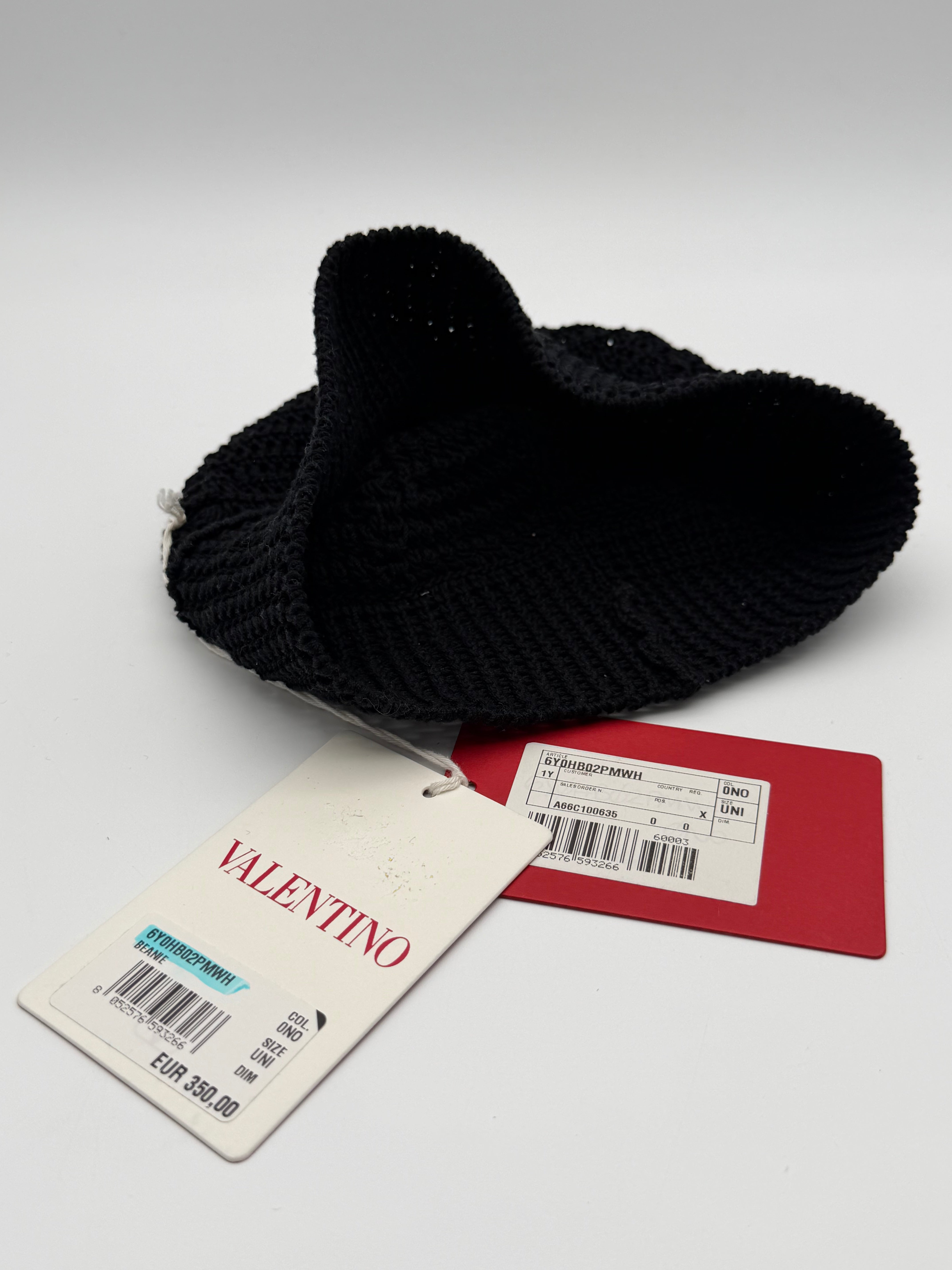 Valentino Garavani Papalina estiva in cotone nero
